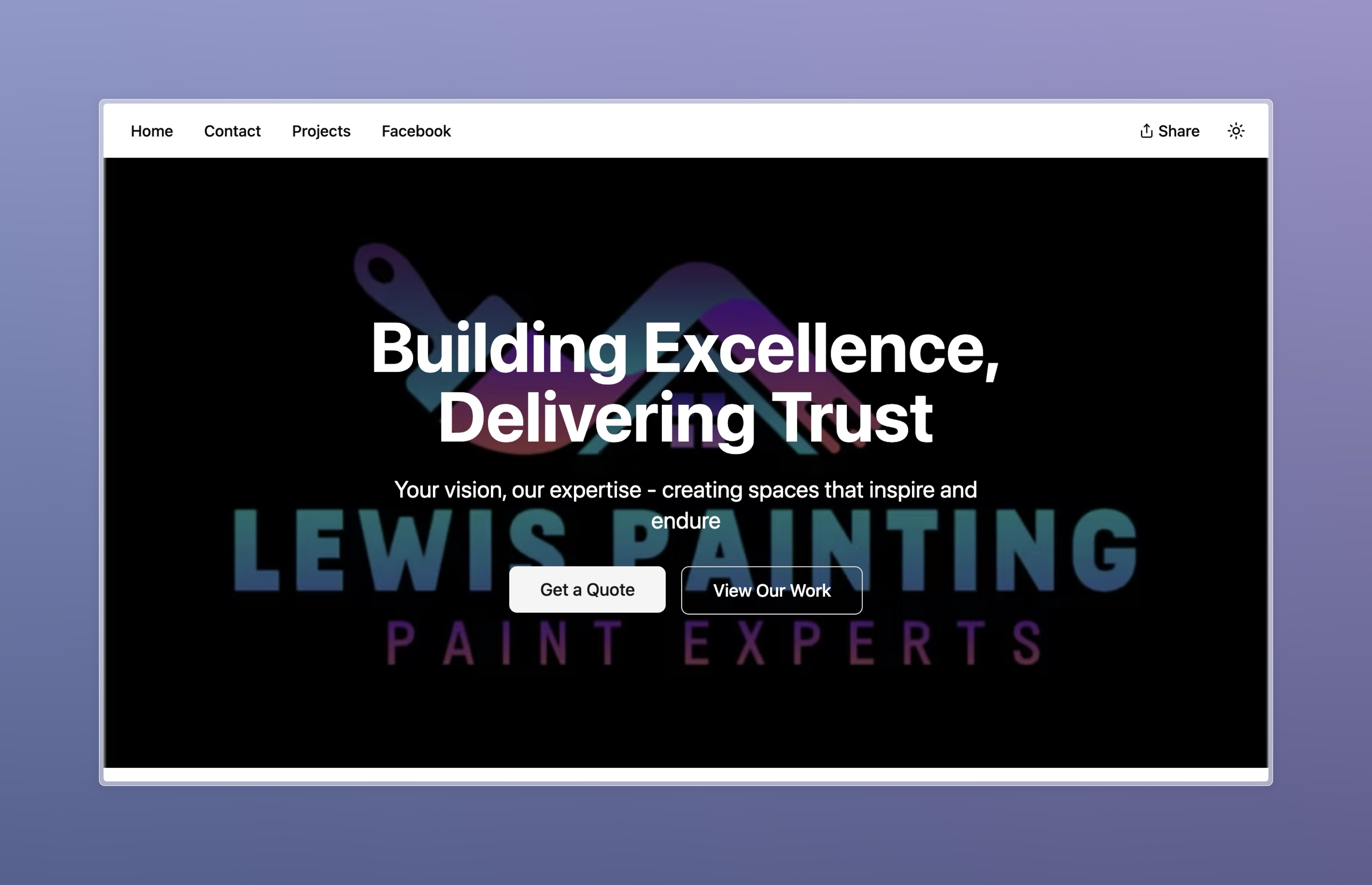 Lewis Painting Website